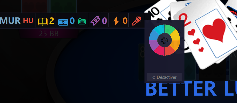 Sélecteur de couleur du halo