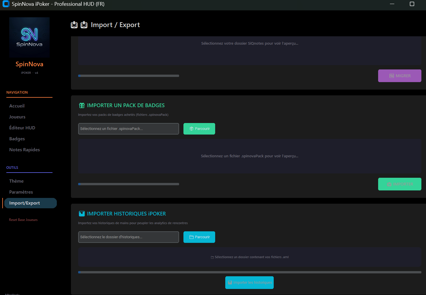 Import Export SpinNova 2